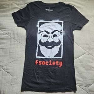 Mr. Robot f society Graphic T-shirt Lootcrate Exclusive 100% Cotton Women Small